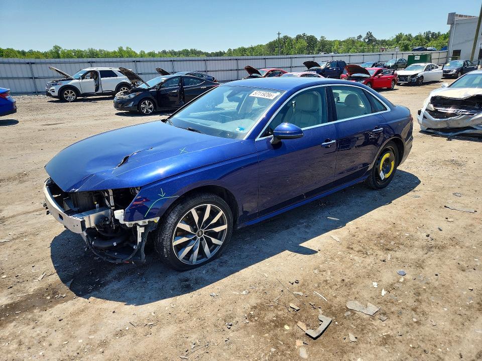 2022 Audi A4 მანქანა იყიდება აუქციონზე, vin: WAUABAF47NN002866, აუქციონის ნომერი: 57119286