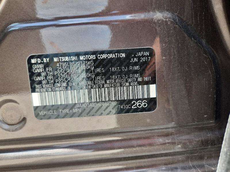Aukcja sprzedaży 2017 Mitsubishi Outlander, vin: JA4AD3A39HZ062260, numer aukcji: 58428226