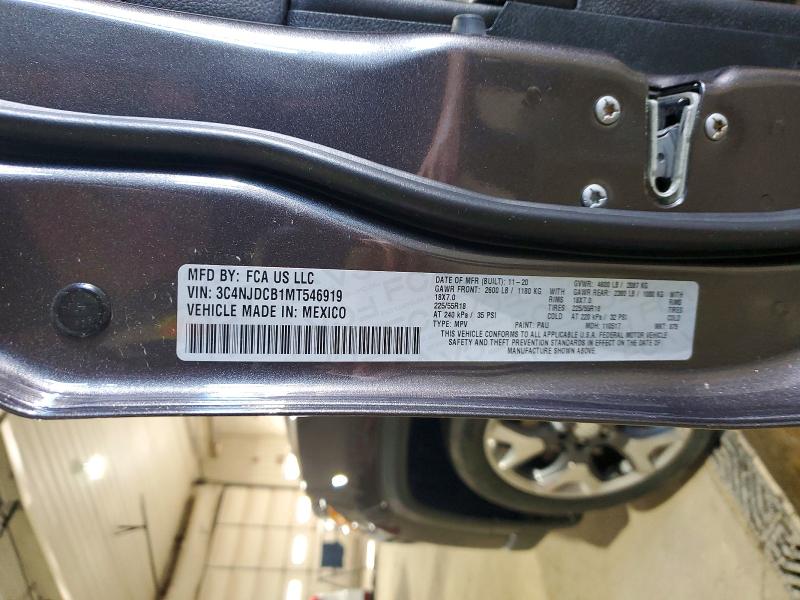 Продажа на аукционе авто 2021 Jeep Compass, vin: 3C4NJDCB1MT546919, номер лота: 55332216
