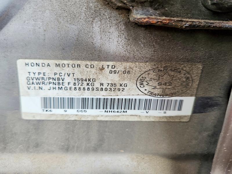Продаж на аукціоні авто 2009 Honda Fit, vin: JHMGE88889S803292, номер лоту: 56672216
