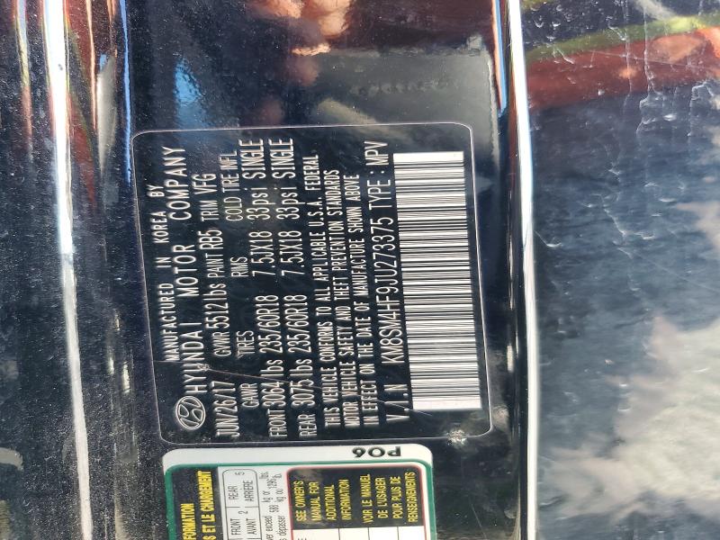 55550196 :رقم المزاد ، KM8SM4HF9JU273375 vin ، 2018 Hyundai Santa Fe مزاد بيع