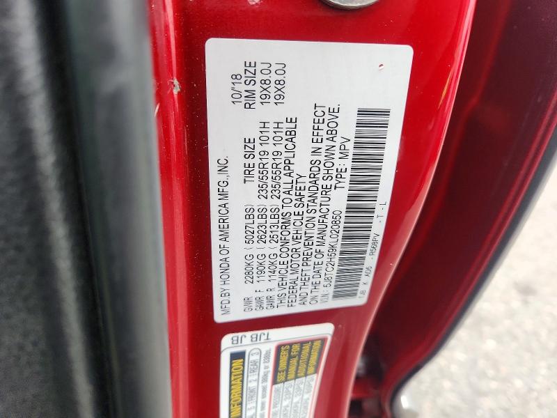 Aukcja sprzedaży 2019 Acura Rdx, vin: 5J8TC2H59KL020850, numer aukcji: 57997646