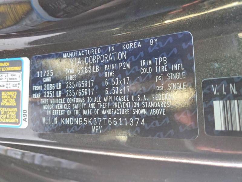 Aukcja sprzedaży 2026 Kia Carnival, vin: KNDNB5K37T6611374, numer aukcji: 56535616