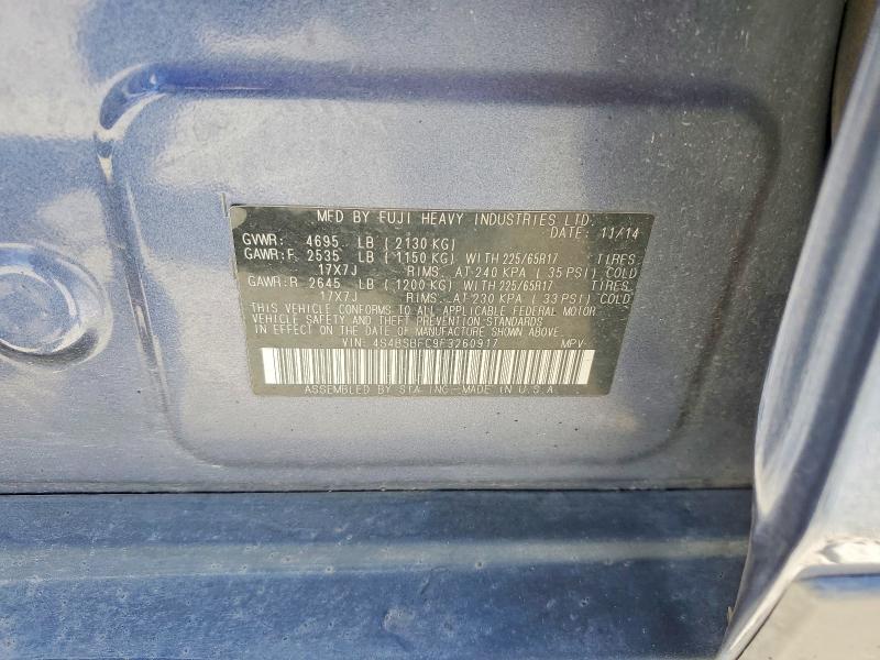 57389196 :رقم المزاد ، 4S4BSBFC9F3260917 vin ، 2015 Subaru Outback مزاد بيع