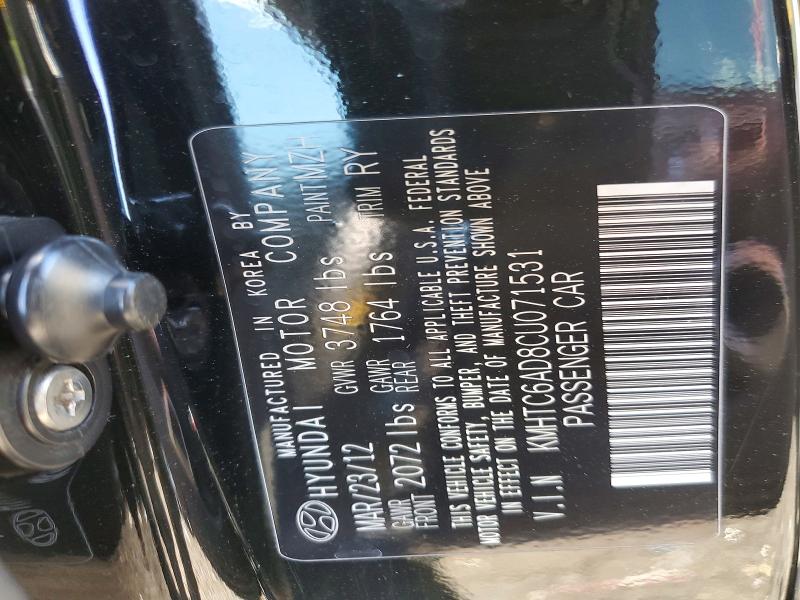 Aukcja sprzedaży 2012 Hyundai Veloster, vin: KMHTC6AD8CU071531, numer aukcji: 57132966