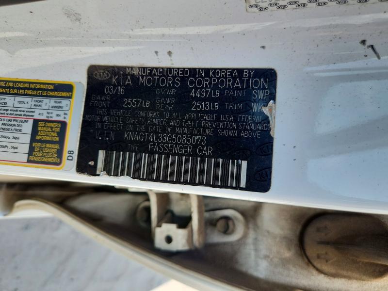 Продажа на аукционе авто 2016 Kia Optima, vin: KNAGT4L33G5085073, номер лота: 57306286