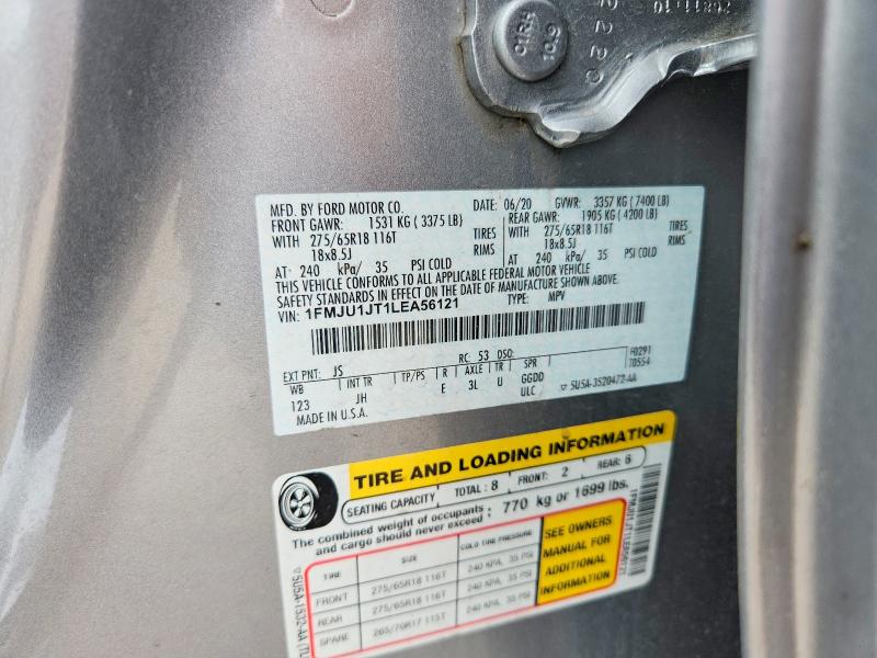 2020 Ford Expedition მანქანა იყიდება აუქციონზე, vin: 1FMJU1JT1LEA56121, აუქციონის ნომერი: 58640756