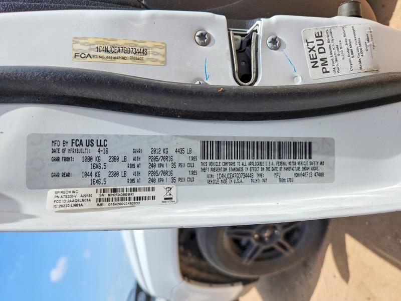 Продажа на аукционе авто 2016 Jeep Compass, vin: 1C4NJCEA7GD734448, номер лота: 85630605