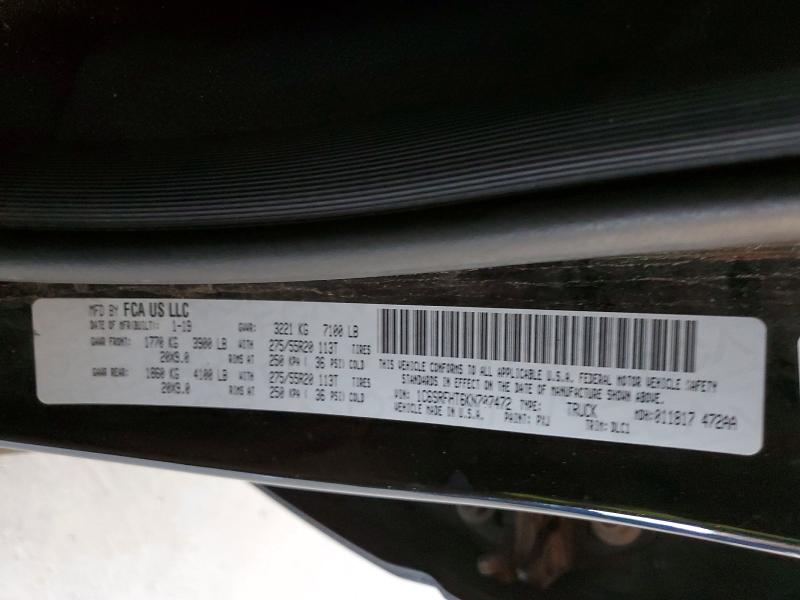 Продажа на аукционе авто 2019 Ram 1500, vin: 1C6SRFHT6KN707472, номер лота: 59350556