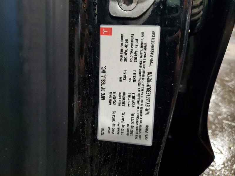 Aukcja sprzedaży 2018 Tesla Model 3, vin: 5YJ3E1EB9JF182170, numer aukcji: 57244786