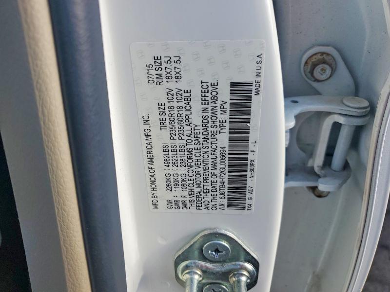 Продаж на аукціоні авто 2016 Acura Rdx, vin: 5J8TB4H72GL005694, номер лоту: 56144816
