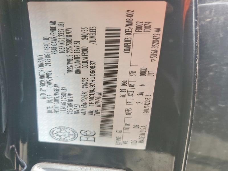 Aukcja sprzedaży 2017 Ford Escape, vin: 1FMCU9J97HUD60837, numer aukcji: 56236886