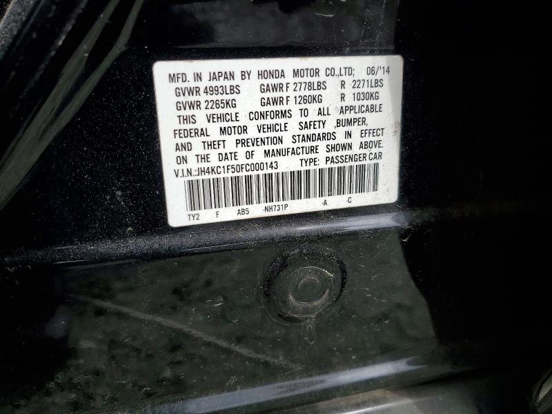 2015 Acura Rlx მანქანა იყიდება აუქციონზე, vin: JH4KC1F50FC000143, აუქციონის ნომერი: 57461636