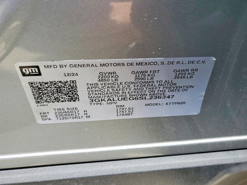 Aukcja sprzedaży 2025 Gmc Terrain, vin: 3GKALUEG6SL236347, numer aukcji: 58491806