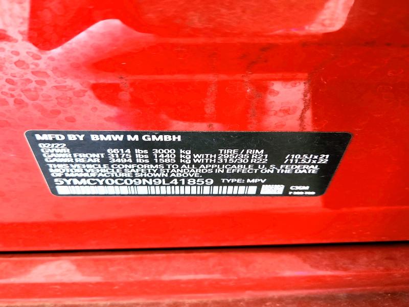 Aukcja sprzedaży 2022 Bmw X6, vin: 5YMCY0C09N9L41859, numer aukcji: 55830606
