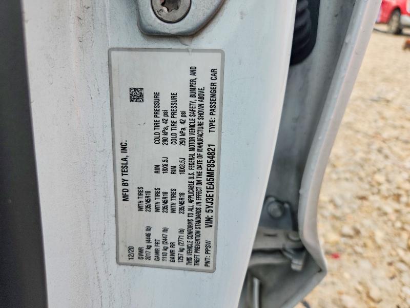 Продажа на аукционе авто 2021 Tesla Model 3, vin: 5YJ3E1EA5MF854821, номер лота: 56695836