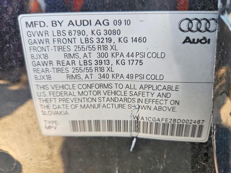 Продажа на аукционе авто 2011 Audi Q7, vin: WA1CGAFE2BD002467, номер лота: 56285976