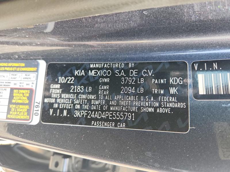Aukcja sprzedaży 2023 Kia Forte, vin: 3KPF24AD4PE555791, numer aukcji: 57122126