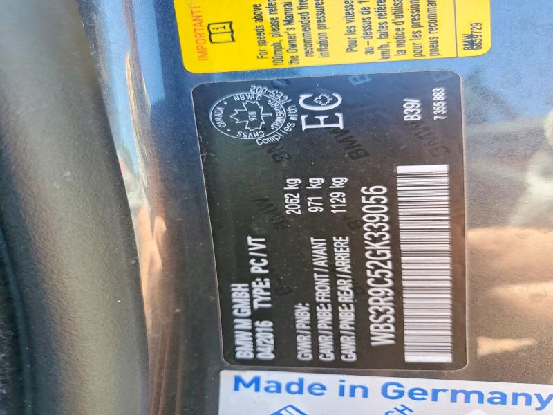 Продажа на аукционе авто 2016 Bmw M4, vin: WBS3R9C52GK339056, номер лота: 54900326