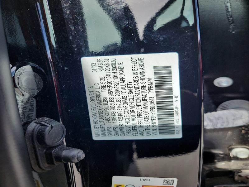 Aukcja sprzedaży 2023 Honda Passport, vin: 5FNYF8H51PB009513, numer aukcji: 57116406