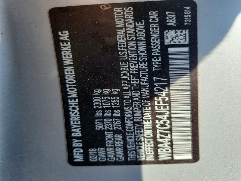 Продаж на аукціоні авто 2018 Bmw 440xi, vin: WBA4Z7C54JEF54217, номер лоту: 56206806