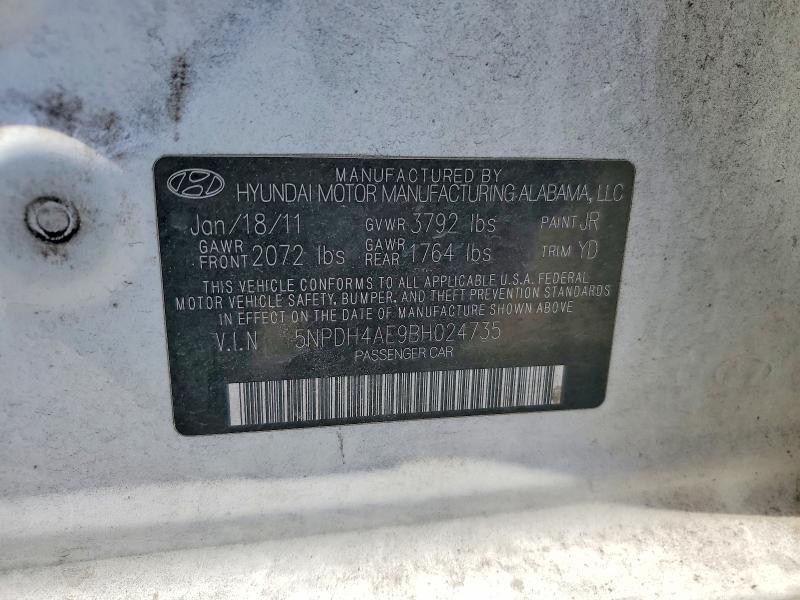 Aukcja sprzedaży 2011 Hyundai Elantra, vin: 5NPDH4AE9BH024735, numer aukcji: 55761406