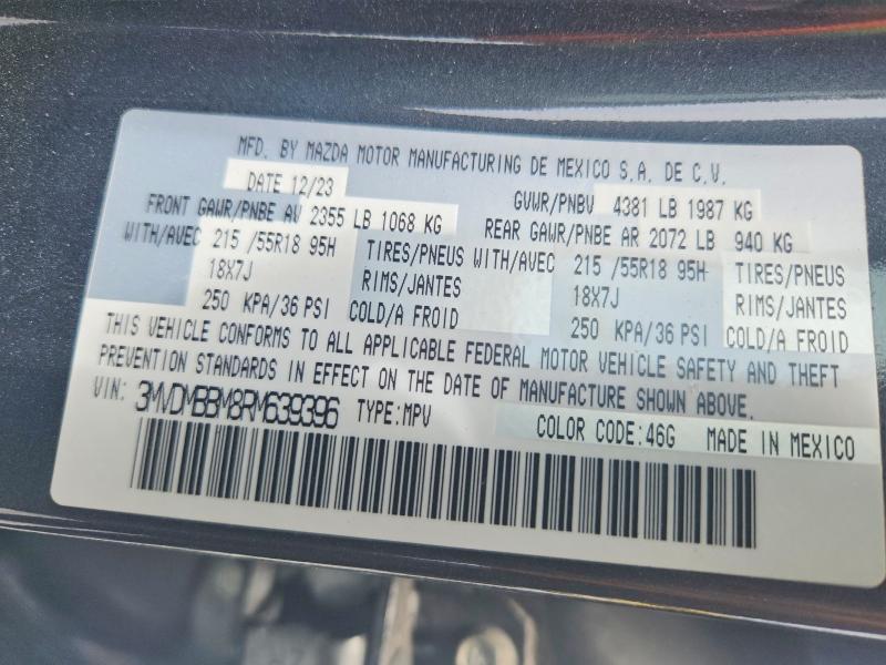 56398146 :رقم المزاد ، 3MVDMBBM8RM639396 vin ، 2024 Mazda Cx-30 مزاد بيع
