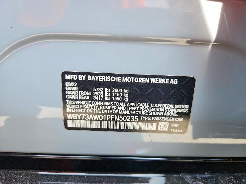 Продаж на аукціоні авто 2023 Bmw I4, vin: WBY73AW01PFN50235, номер лоту: 55925576