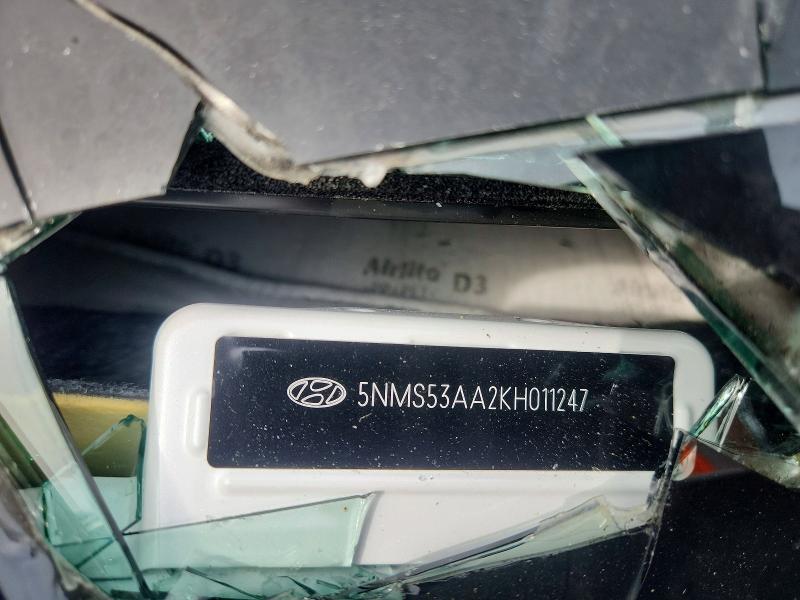 2019 Hyundai Santa Fe მანქანა იყიდება აუქციონზე, vin: 5NMS53AA2KH011247, აუქციონის ნომერი: 55684066