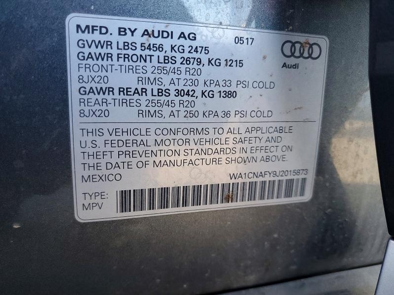 Продажа на аукционе авто 2018 Audi Q5, vin: WA1CNAFY9J2015873, номер лота: 56312656