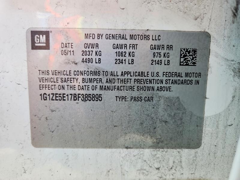 Продажа на аукционе авто 2011 Chevrolet Malibu, vin: 1G1ZE5E17BF385895, номер лота: 58160166