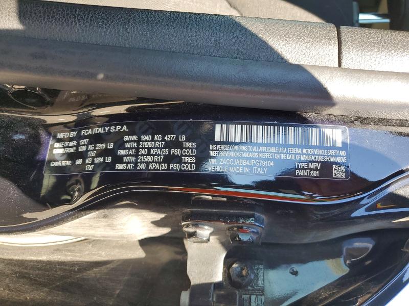 Продаж на аукціоні авто 2018 Jeep Renegade, vin: ZACCJABB4JPG79104, номер лоту: 58685966