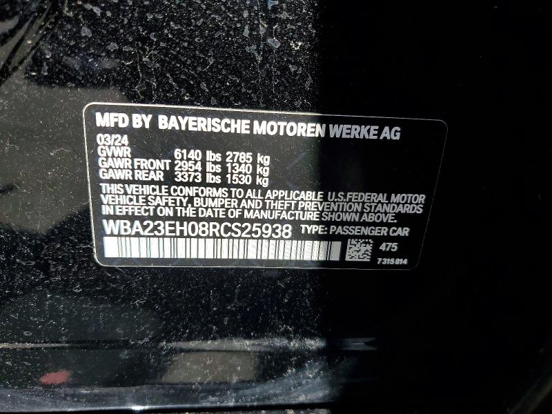 Продаж на аукціоні авто 2024 Bmw 740, vin: WBA23EH08RCS25938, номер лоту: 57953596