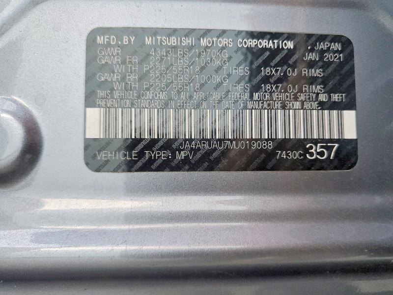 Продажа на аукционе авто 2021 Mitsubishi Outlander Sport, vin: JA4ARUAU7MU019088, номер лота: 56456136