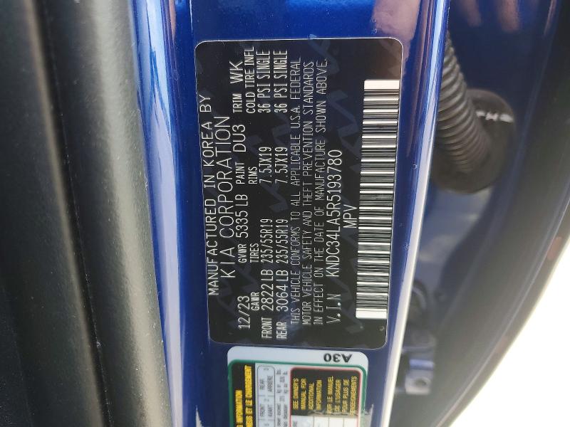 2024 Kia Ev6 მანქანა იყიდება აუქციონზე, vin: KNDC34LA5R5193780, აუქციონის ნომერი: 59197086