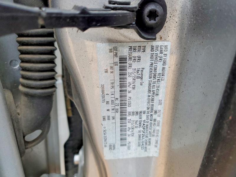 Продажа на аукционе авто 2018 Ford Focus, vin: 1FADP3F29JL324223, номер лота: 55866536