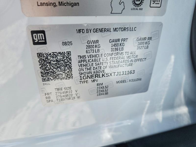 56983686 :رقم المزاد ، 1GNERLKSXTJ131163 vin ، 2026 Chevrolet Traverse مزاد بيع