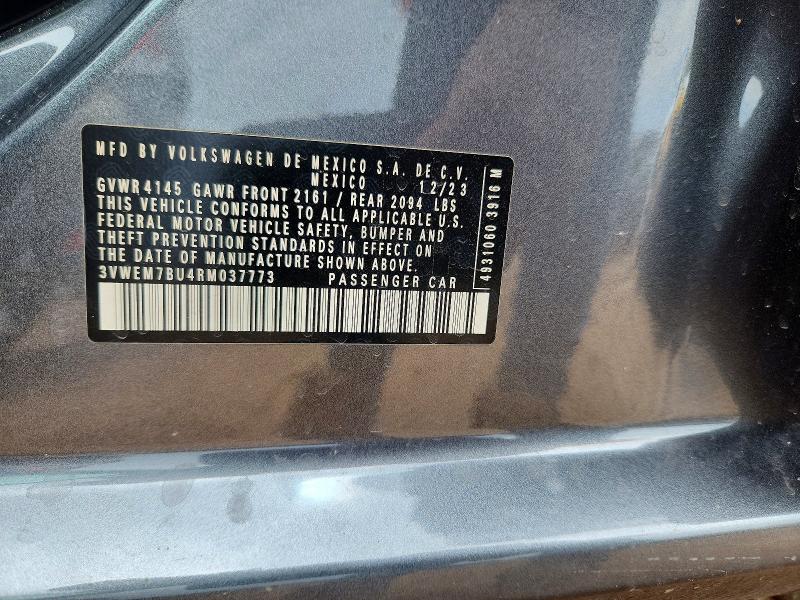 Продажа на аукционе авто 2024 Volkswagen Jetta, vin: 3VWEM7BU4RM037773, номер лота: 57650836