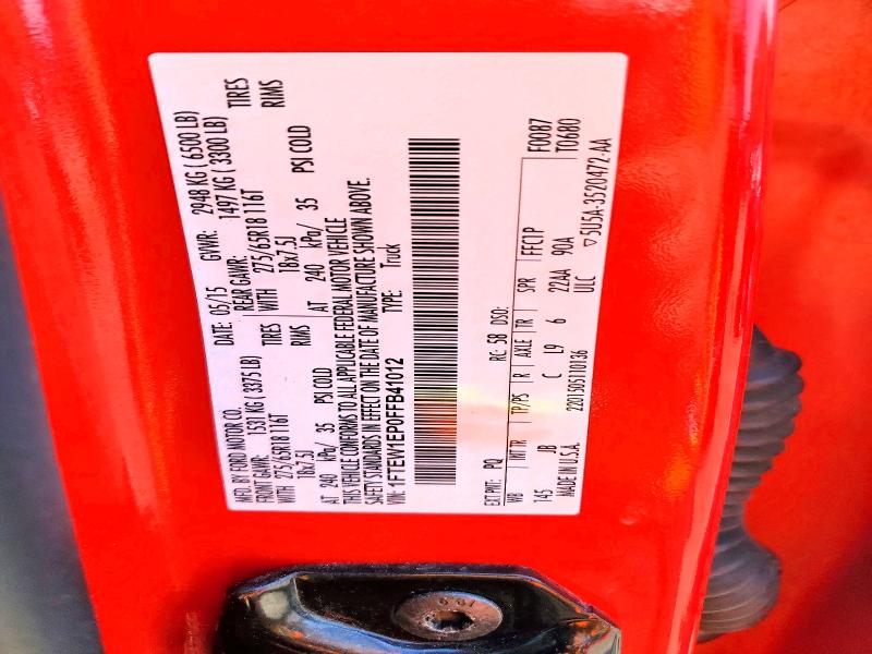 Aukcja sprzedaży 2015 Ford F150, vin: 1FTEW1EP0FFB41012, numer aukcji: 85983265