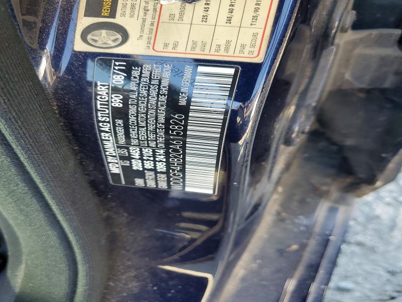58045096 :رقم المزاد ، WDDGF4HB2CA615826 vin ، 2012 Mercedes-benz C مزاد بيع