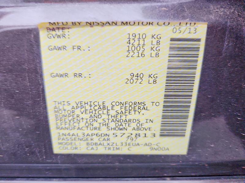 Aukcja sprzedaży 2013 Nissan Altima, vin: 1N4AL3AP6DN572813, numer aukcji: 57931346