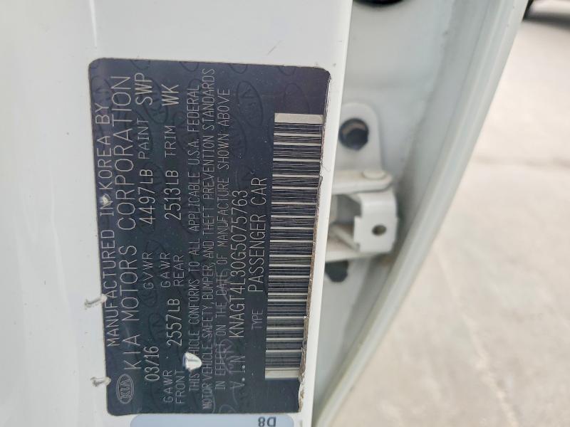 Aukcja sprzedaży 2016 Kia Optima, vin: KNAGT4L30G5075763, numer aukcji: 57610656