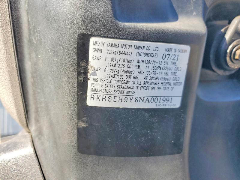 Aukcja sprzedaży 2022 Yamaha Yw125, vin: RKRSEH9Y8NA001991, numer aukcji: 56956586