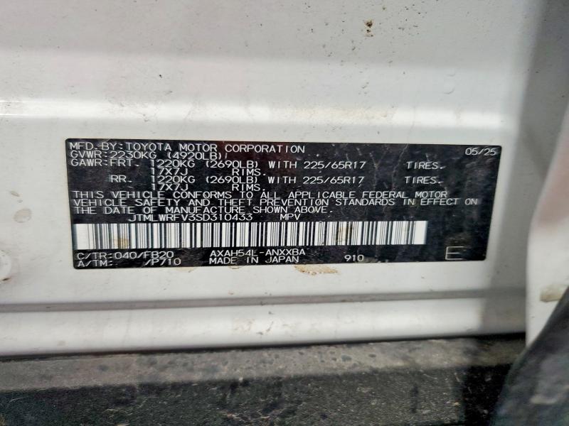 Aukcja sprzedaży 2025 Toyota Rav4, vin: JTMLWRFV3SD310433, numer aukcji: 56043366
