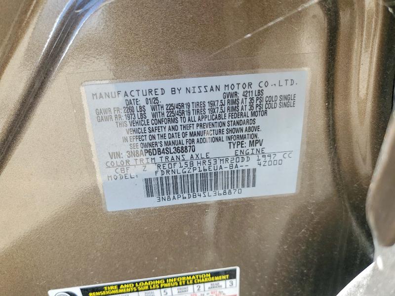 Продажа на аукционе авто 2025 Nissan Kicks, vin: 3N8AP6DB4SL368870, номер лота: 59093206