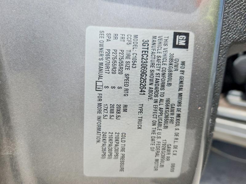 Продажа на аукционе авто 2009 Gmc Sierra, vin: 3GTEC23069G252641, номер лота: 55019106
