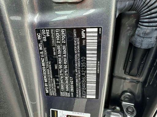 Продажа на аукционе авто 2020 Mercedes-benz Gle, vin: 4JGFB4KB6LA213510, номер лота: 52817796