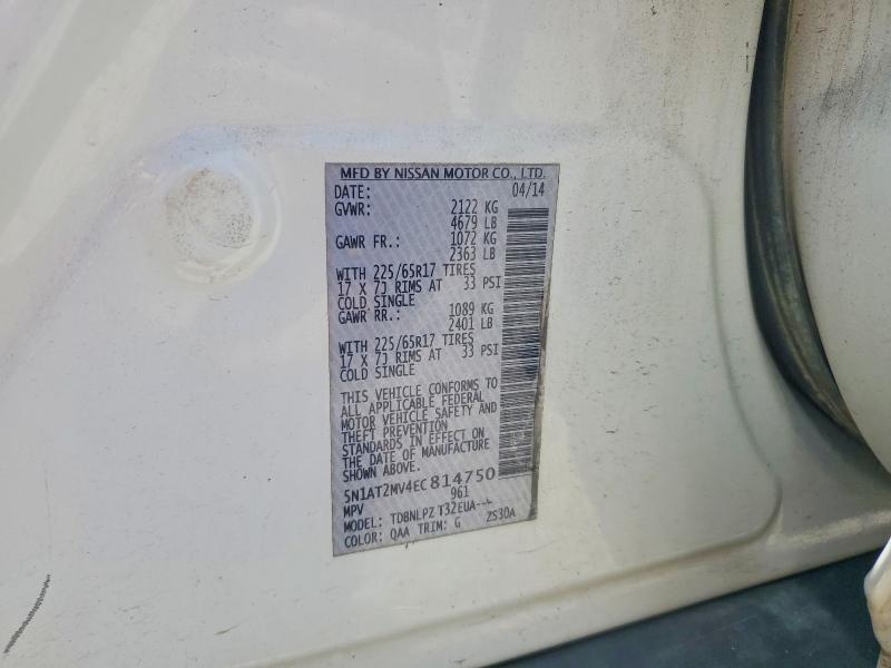 Продаж на аукціоні авто 2014 Nissan Rogue, vin: 5N1AT2MV4EC814750, номер лоту: 56961166