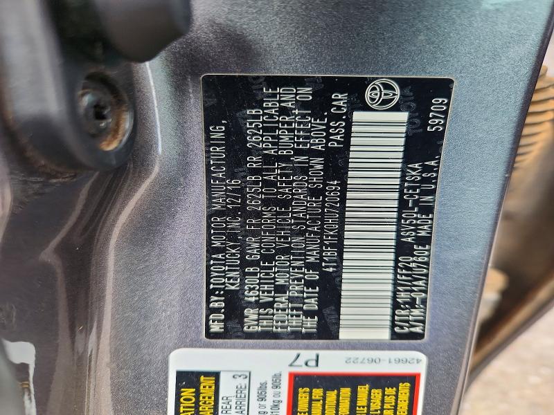 Продажа на аукционе авто 2017 Toyota Camry, vin: 4T1BF1FK0HU720694, номер лота: 65025306