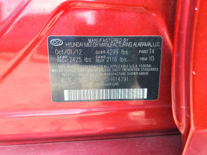 Aukcja sprzedaży 2013 Hyundai Sonata, vin: 5NPEB4AC1DH614791, numer aukcji: 57700116